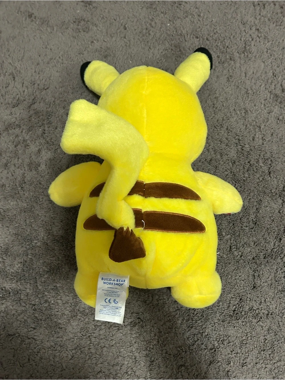Build-A-Bear Yellow Pikachu Plush with Red Cheeks